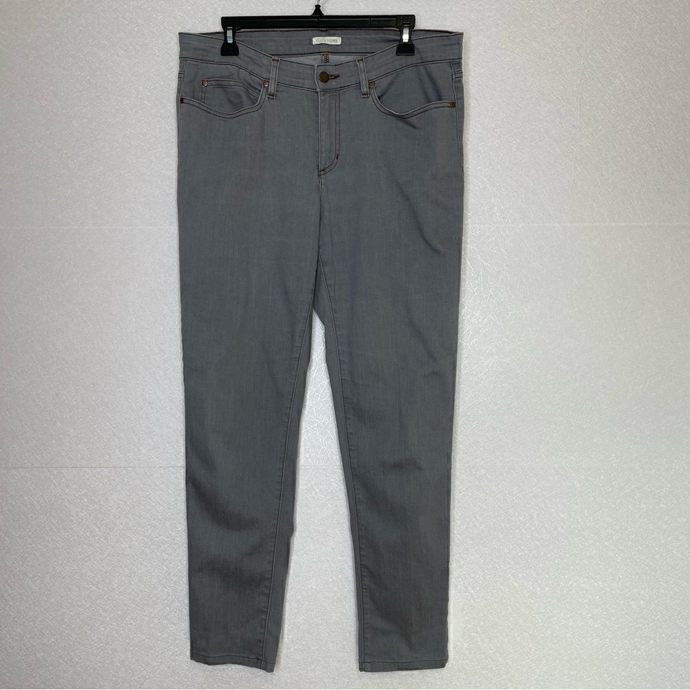 Eileen Fisher Dark Gray Wash Skinny Stretch Jeans 14